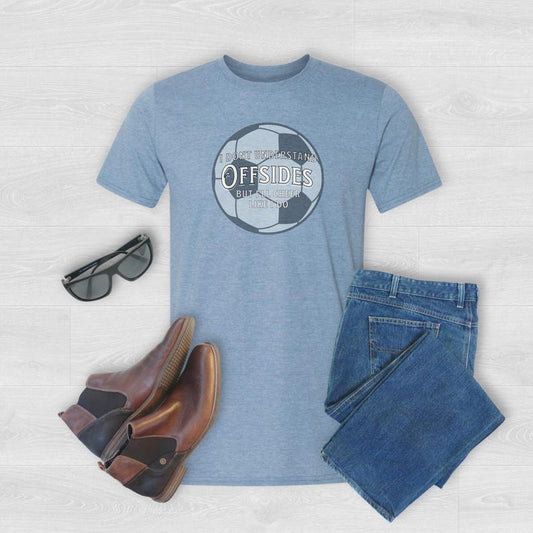 Offside? No Clue, But I'll Cheer Anyway! – Funny Soccer Fan T-Shirt