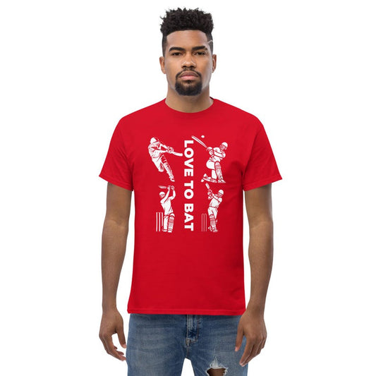 Live To Bat - Cricket Theme T-Shirts.