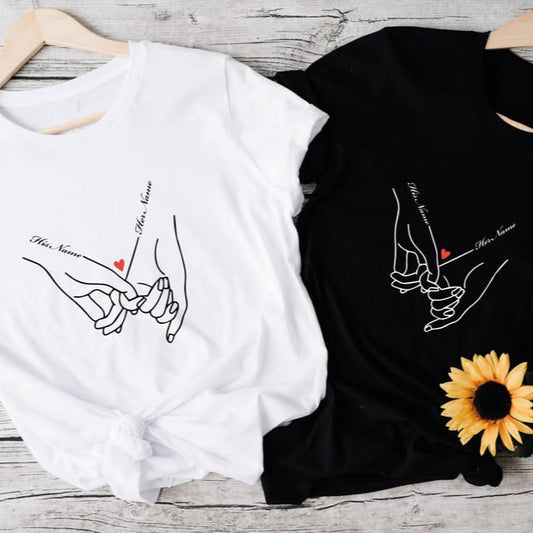 Promise Theme Short Sleeve Couple T-Shirts