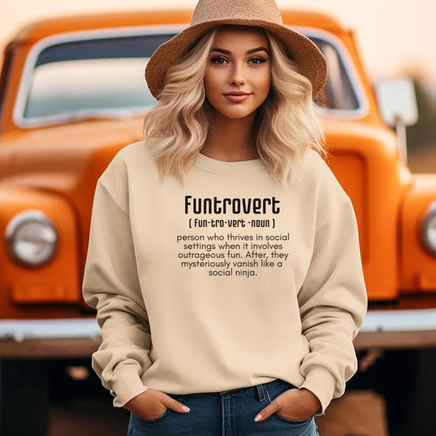 Funtrovert Definition Sweatshirt – Fun-Loving Yet Mysteriously Introverted T-Shirt