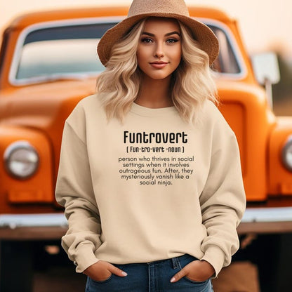 Funtrovert Definition Sweatshirt – Fun-Loving Yet Mysteriously Introverted T-Shirt