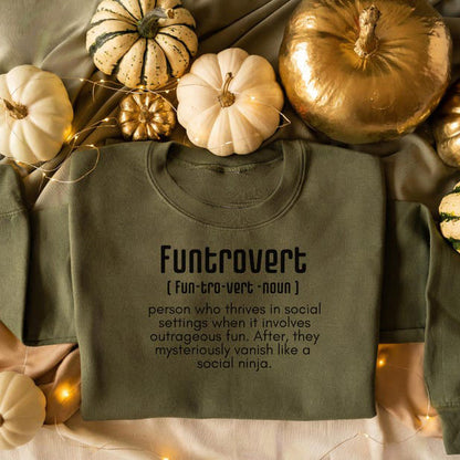 Funtrovert Definition Sweatshirt – Fun-Loving Yet Mysteriously Introverted T-Shirt