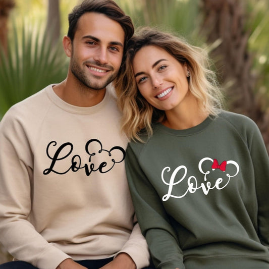 Disney Themed Love Special Long Sleeve Couple T-Shirts