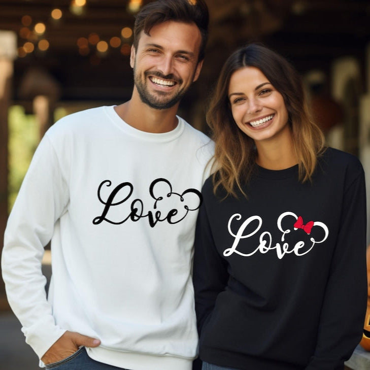 Disney Themed Love Special Long Sleeve Couple T-Shirts