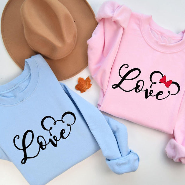 Disney Themed Love Special Long Sleeve Couple T-Shirts