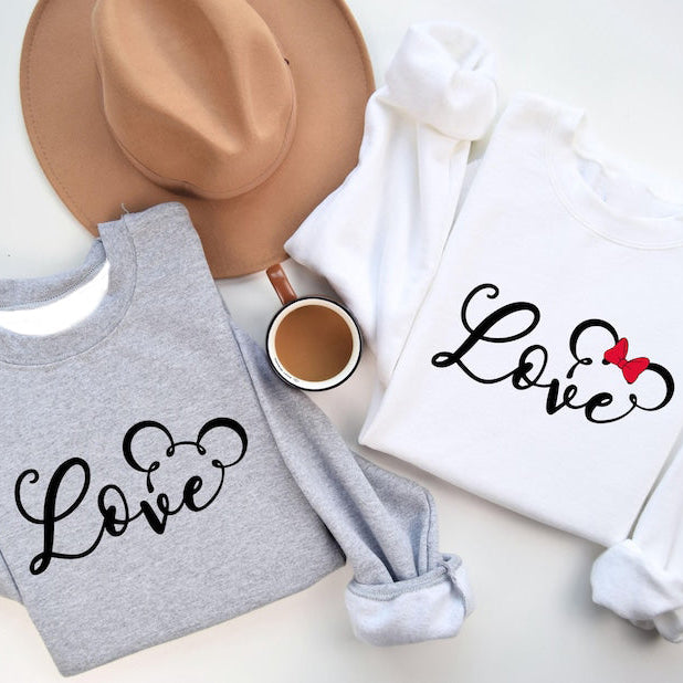 Disney Themed Love Special Long Sleeve Couple T-Shirts