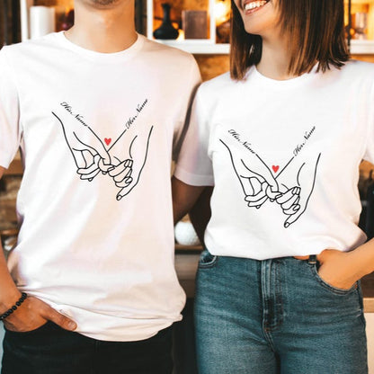 Promise Theme Short Sleeve Couple T-Shirts