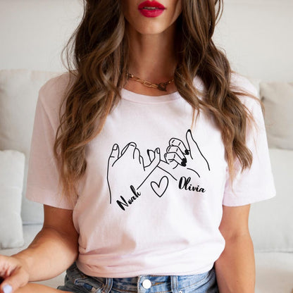 Custom Name Promise Short Sleeve Couple T-Shirts