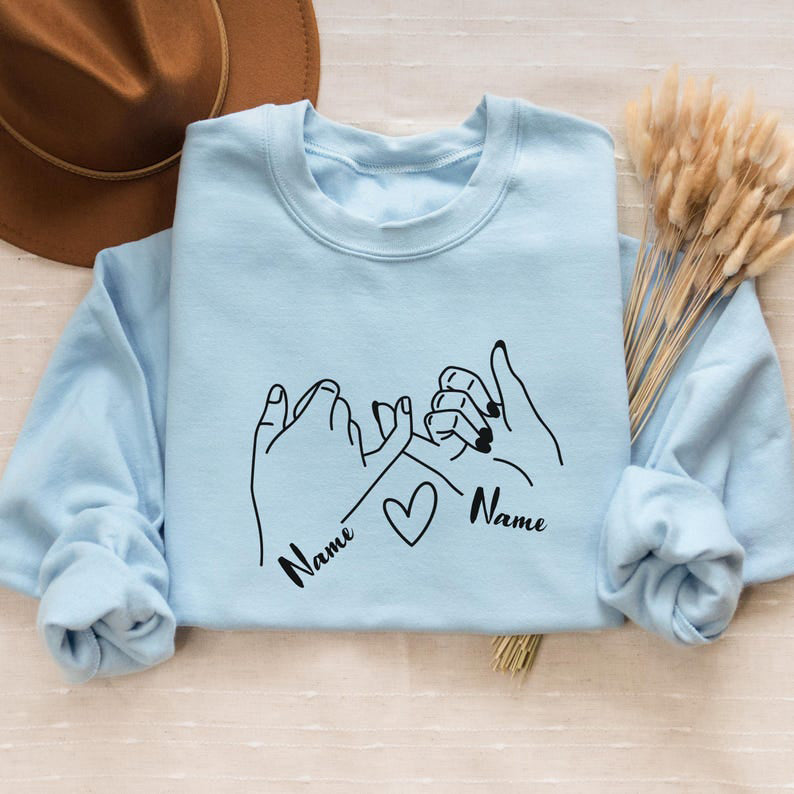 Custom Name Promise Long Sleeve Couple T-Shirts