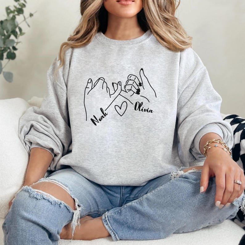 Custom Name Promise Long Sleeve Couple T-Shirts