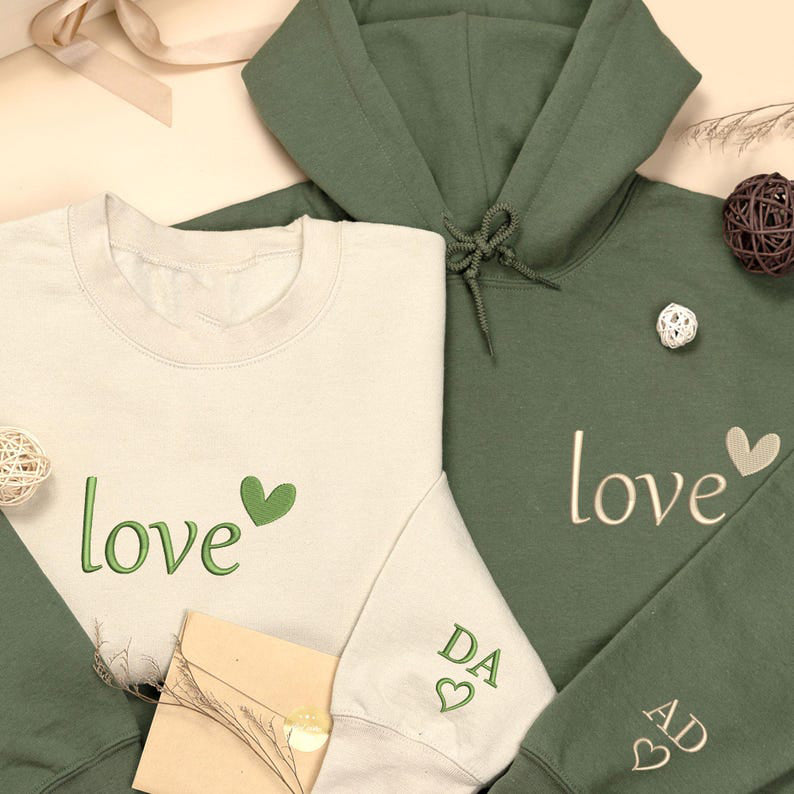 Love Theme Long Sleeve Couple T-Shirts