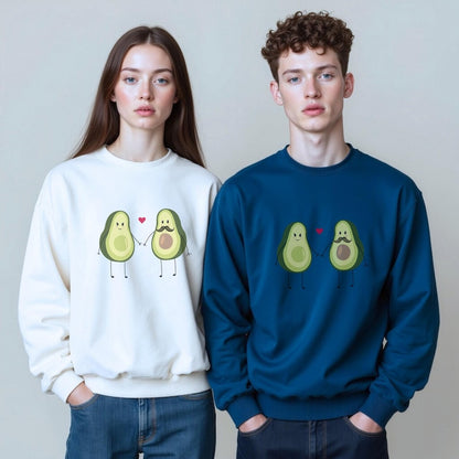 Avacado Theme Full Sleeve Couple T-Shirts
