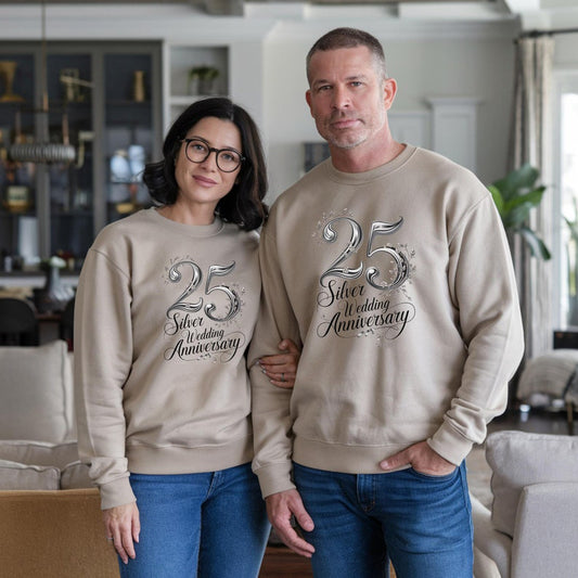 25 Silver Wedding Anniversary Special Long Sleeve Couple T-Shirts
