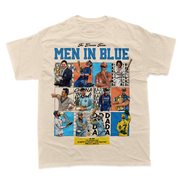 Men In Blue - Indian Cricket Lover T-Shirts
