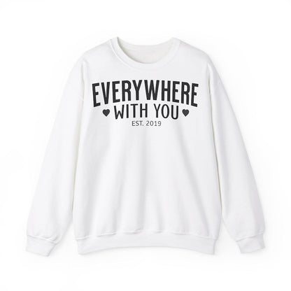 Everywhere With You Full Sleeve Couple T-Shirts
