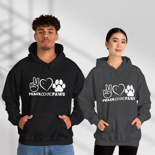 Peace Love Paws Couple Hoodies