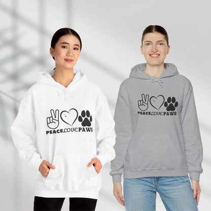 Peace Love Paws Couple Hoodies
