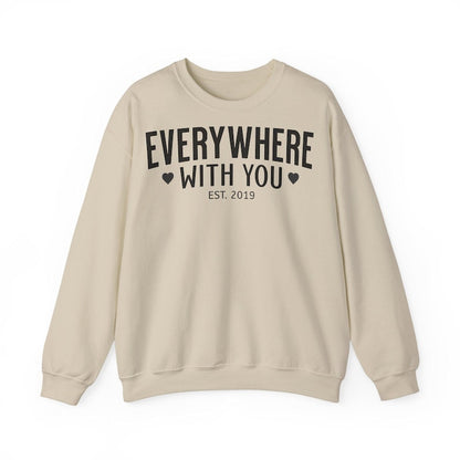 Everywhere With You Full Sleeve Couple T-Shirts