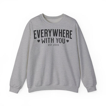 Everywhere With You Full Sleeve Couple T-Shirts
