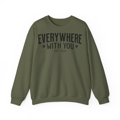 Everywhere With You Full Sleeve Couple T-Shirts