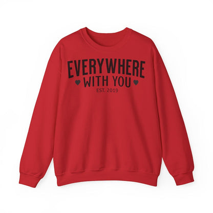 Everywhere With You Full Sleeve Couple T-Shirts