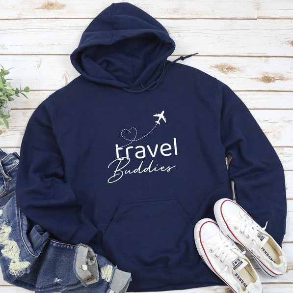 Travel Buddies Full Sleeve Couple Hoodies