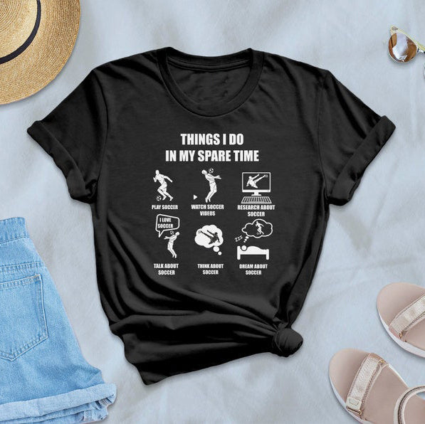 Football Lovers Daily Routine Theme T-Shirt
