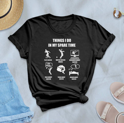 Football Lovers Daily Routine Theme T-Shirt