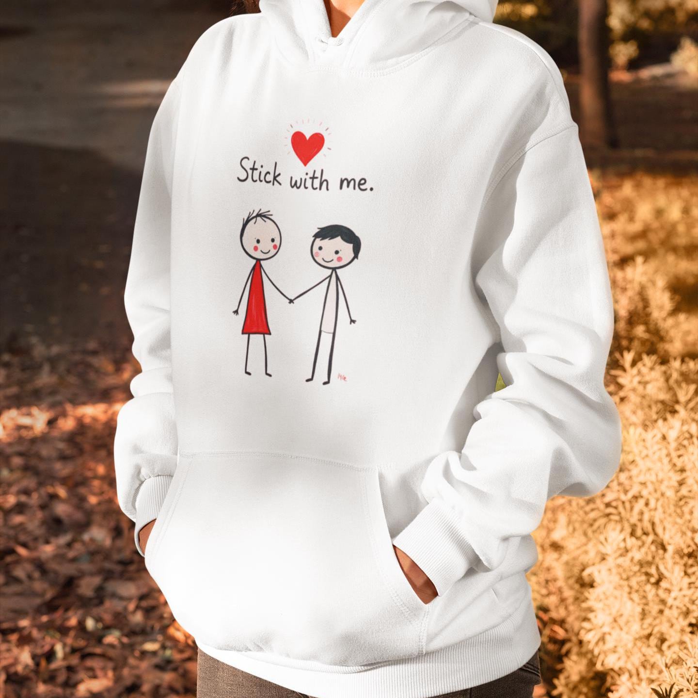 Animated Stick With Me ❤ Couple Hoodies