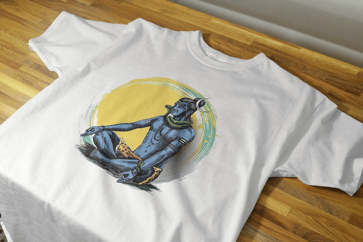 Lord Shiva Meditation T-Shirt: Oversized Cotton Design