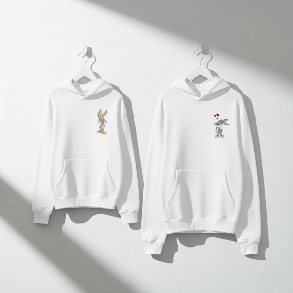 Bugs Bunny & Lola Bunny Couple Hoodies