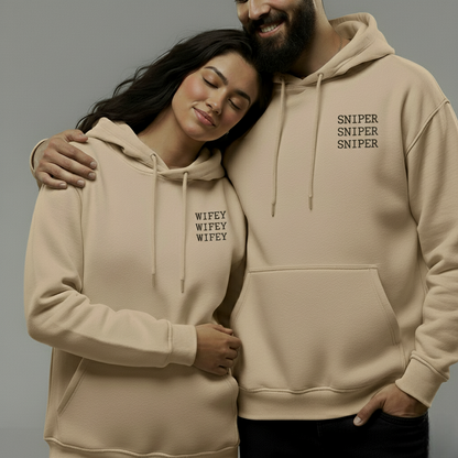 Sniper & Wifey Funny Couple Hoodies