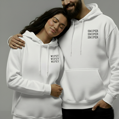 Sniper & Wifey Funny Couple Hoodies