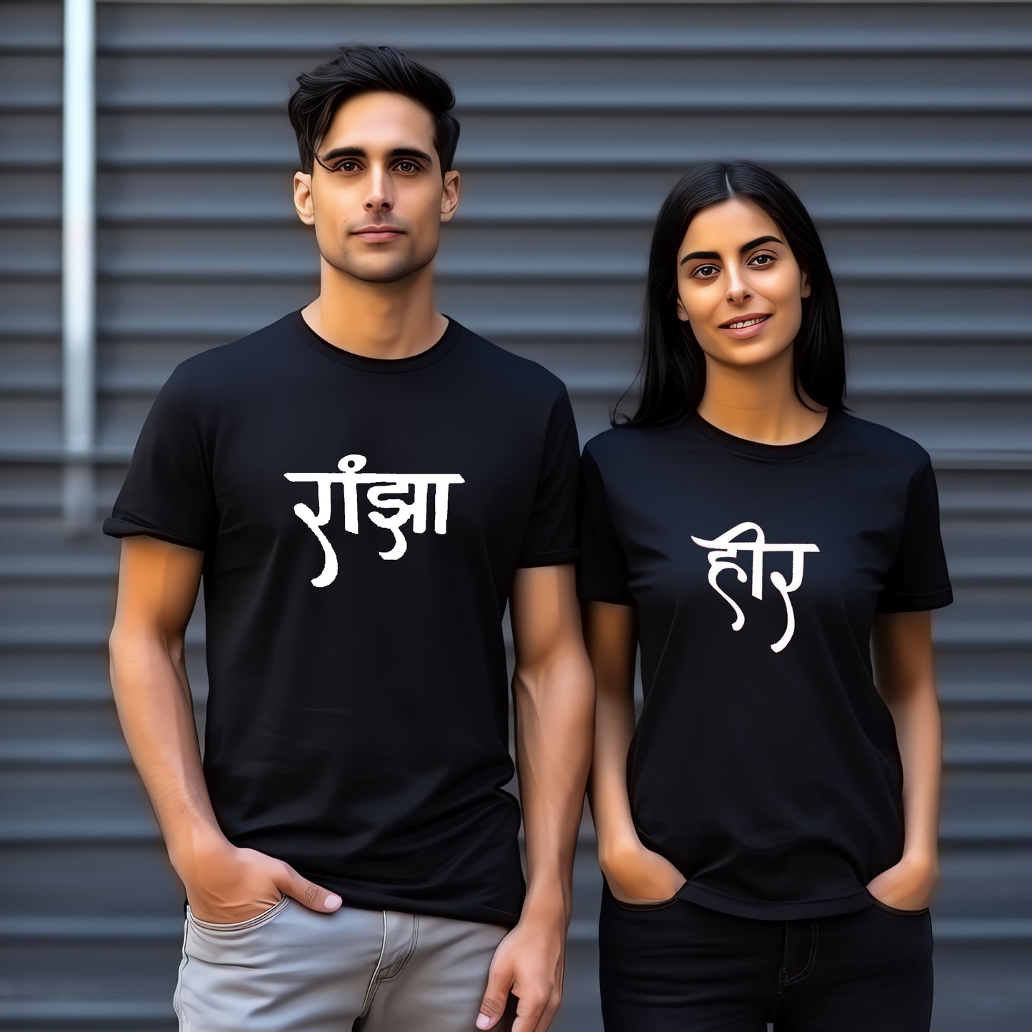 Heer & Ranjha Theme Couple T-Shirt
