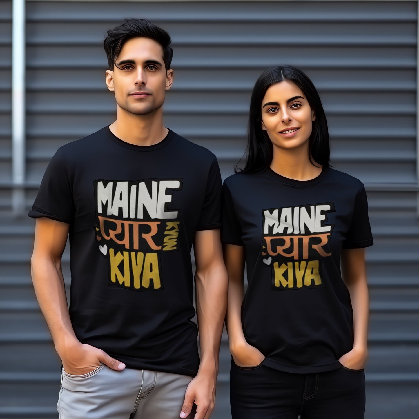 Meine Pyaar Kiya & Meine Pyaar Kyun Kiya Funny Couple T-Shirts