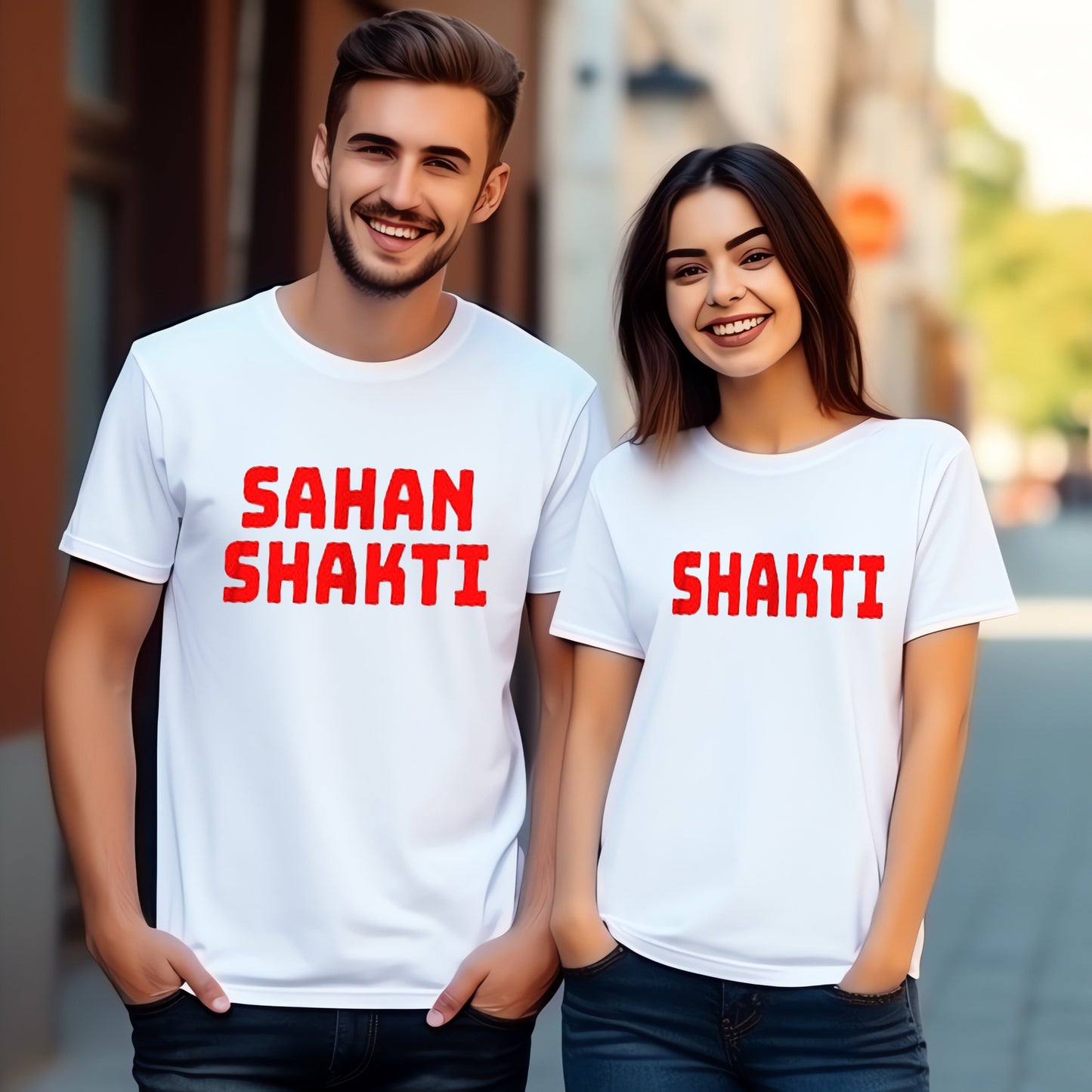 Shakti & Sahanshakti Couple T-Shirts
